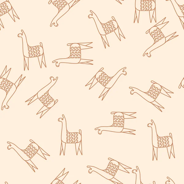 Бесшовный Рисунок Животными Ламы Векторный Фон Детской Ткани Текстиля Упаковка — стоковый вектор