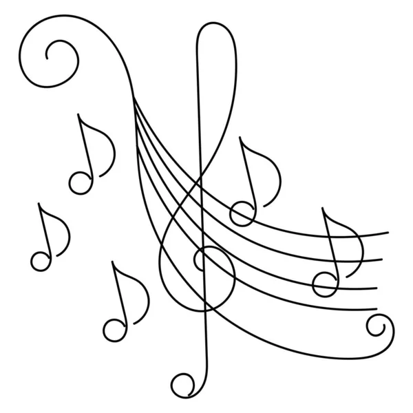 Handgetekend muziekconcertfestival. Doodle vector achtergrond. — Stockvector