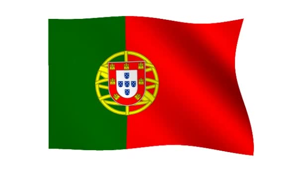 Bandera de Portugal — Vídeo de stock