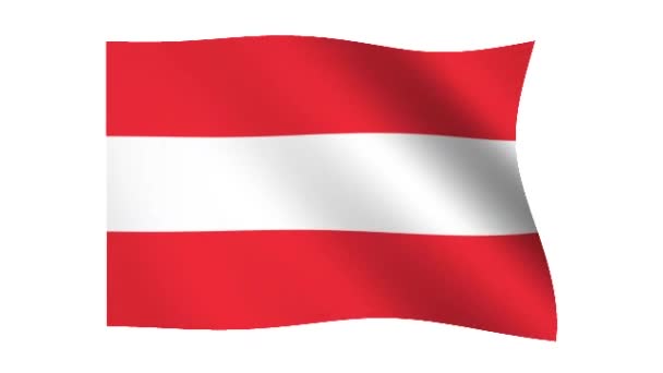 Flagge von Österreich — Stockvideo