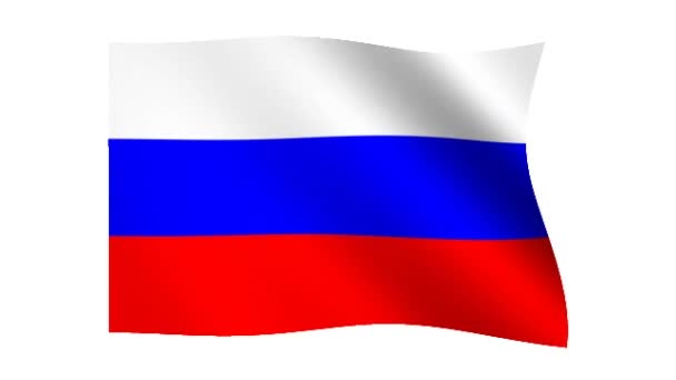 Bandera de Rusia — Vídeos de Stock