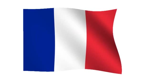 Bandera de France — Vídeos de Stock