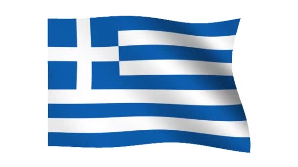 Bandera de Grecia — Vídeo de stock