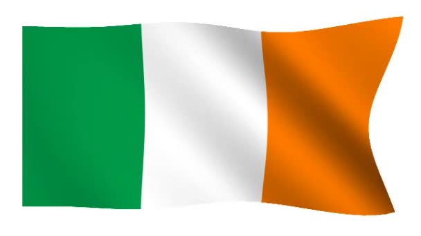 Vlag van Ierland — Stockvideo