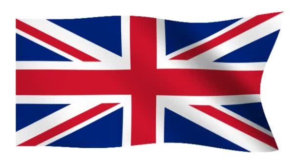 Flagge Großbritanniens — Stockvideo