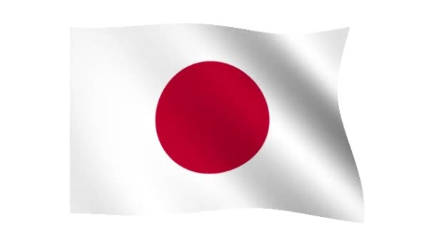 Bandera de Japan — Vídeo de stock