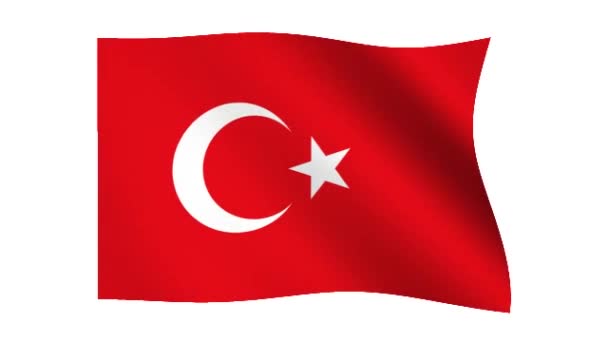 Флаг Турции — стоковое видео