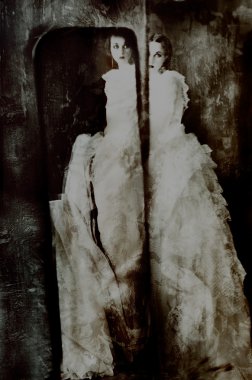 Retro kadın portresi