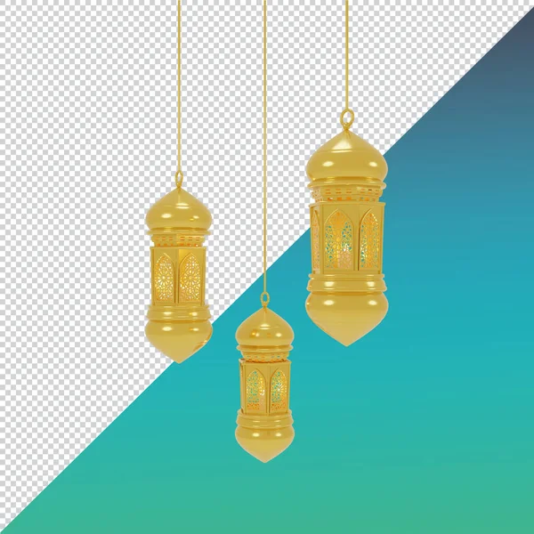 Renderizar Lâmpada Islâmica Para Decoração Clipping Paht — Fotografia de Stock