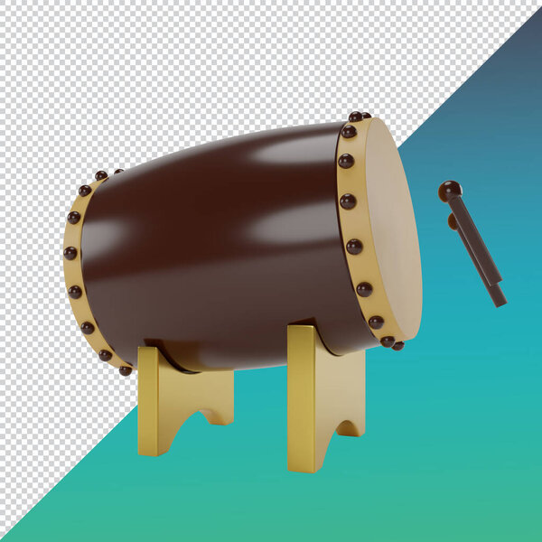 3D render islam Drum for Decoration., clipping paht. — Stock Image Render Islam Drum Decoration Clipping Paht Royalty Free Stock Images