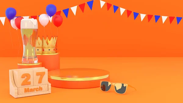 Kral Günü Hollanda Kral Doğum Günü Nün Yorumunu Kutluyor — Stok fotoğraf