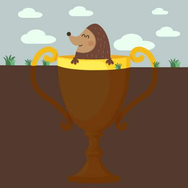 Köstebek trophy Kupası zemin içine oturmak
