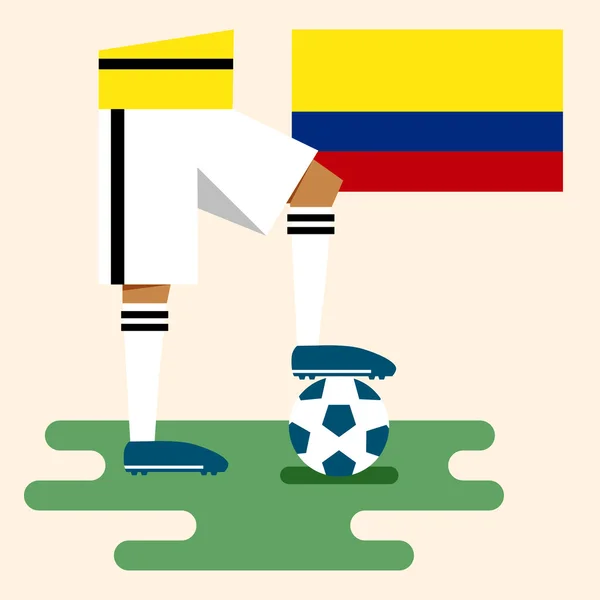 Colombie, Trousses nationales de soccer — Image vectorielle