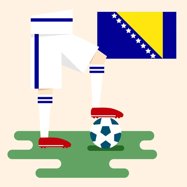 Bosnia, nasjonale fotballsett – stockvektor