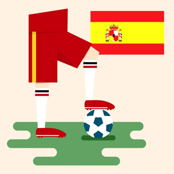 Испания, Национальный футбольный комплект — стоковый вектор