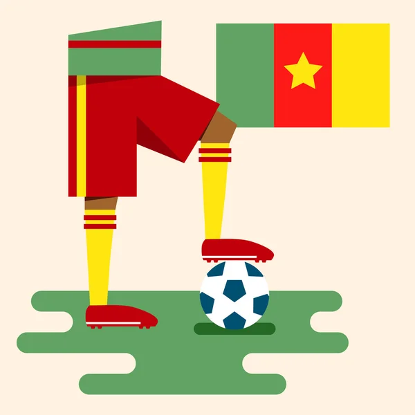 Cameroon, National soccer kits — Stock Vector