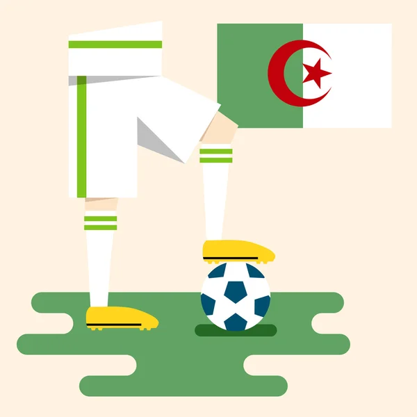 Alžírsko, Národní fotbalové dresy — Stockový vektor