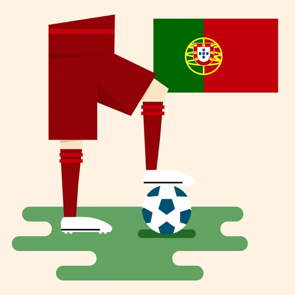 葡萄牙国家足球队工具包 — 图库矢量图片