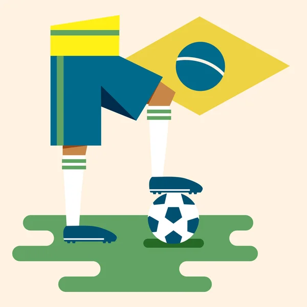 Brasile, Kit calcio nazionale — Vettoriale Stock