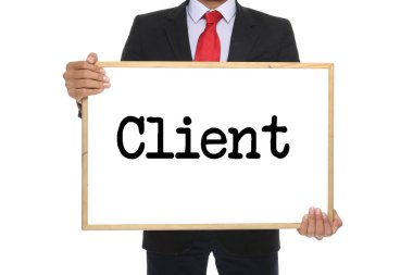 Vücut beyaz bir tahta tutuyor.