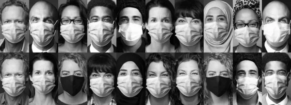 Gente guapa usando una máscara bucal —  Fotos de Stock