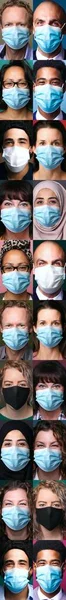 Mooie mensen met een mondmasker — Stockfoto