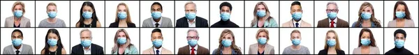 Beautiful people wearing a mouth mask — Stock Photo, Image