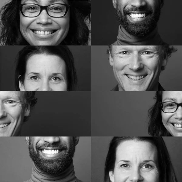 Belle persone che indossano una maschera bocca — Foto Stock