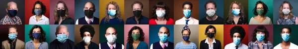 Gente guapa usando una máscara bucal —  Fotos de Stock