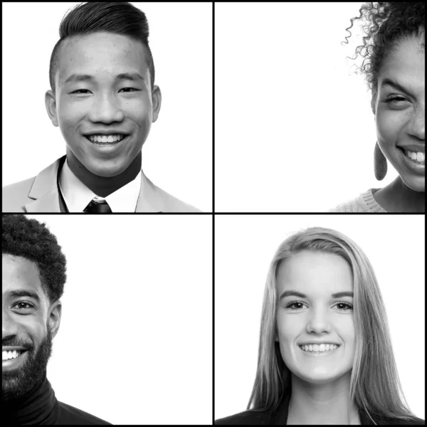 Grupo de personas en un collage — Foto de Stock