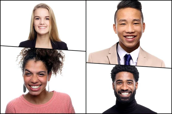 Groep mensen in een collage — Stockfoto