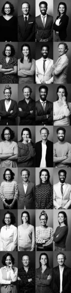 Gruppe von Menschen in einer Collage — Stockfoto