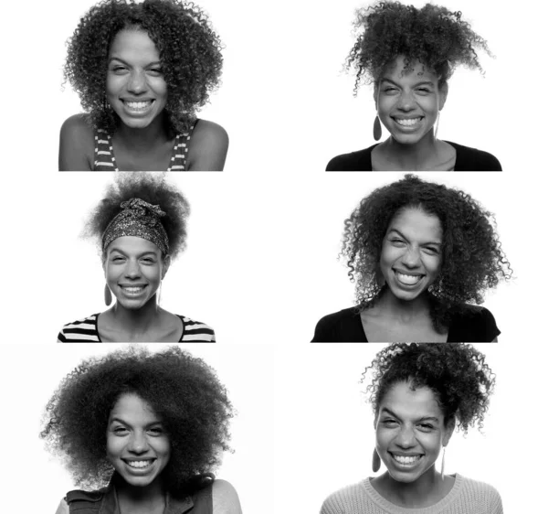 Bella donna in un collage — Foto Stock