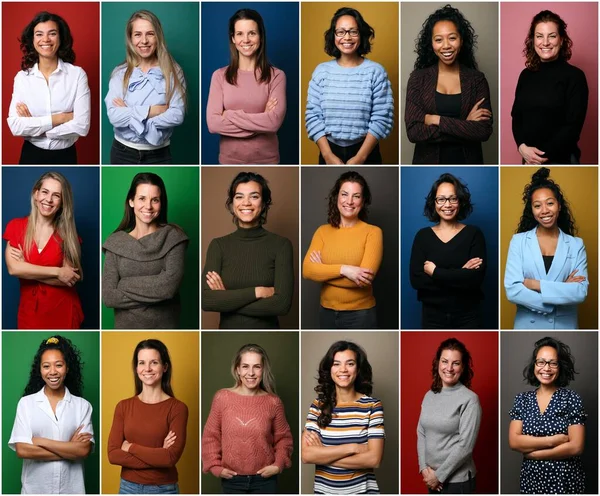 Gruppo di persone in un collage — Foto Stock
