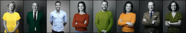 Groep mensen in een collage — Stockfoto