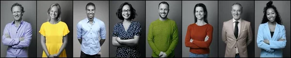 Groep mensen in een collage — Stockfoto