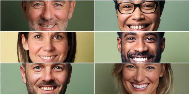 Güzel mutlu insanlar arka planda