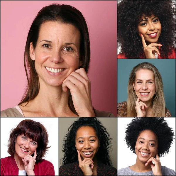 Grupo de personas en un collage — Foto de Stock