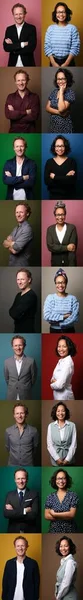 Retratos de belas mulheres poderosas comerciais — Fotografia de Stock