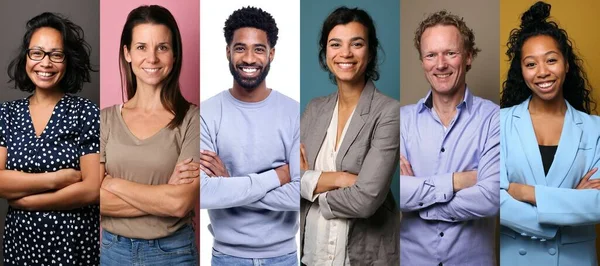 Retratos de hermosas mujeres poderosas comerciales —  Fotos de Stock