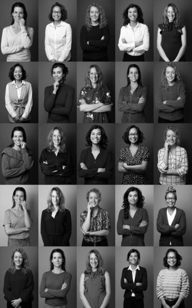 Группа красивых людей в коллаже