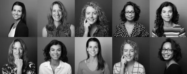 Group of beautiful people in a collage — Stock Photo, Image