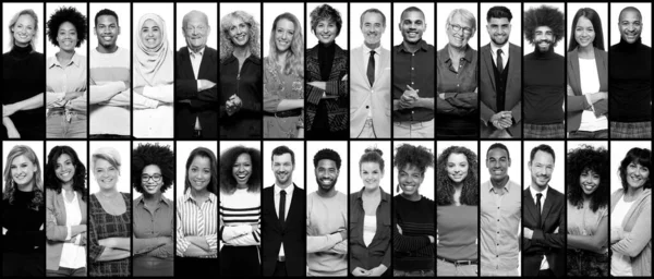 Grupo de personas en un collage — Foto de Stock