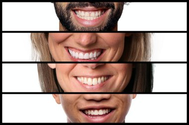 Kolaj yapan bir grup insan