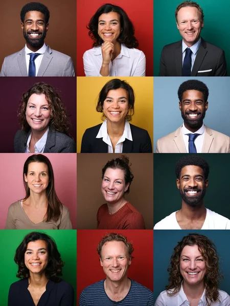 Grupo de personas hermosas en un collage —  Fotos de Stock