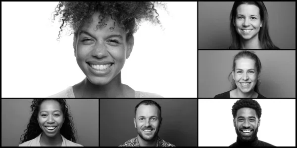 Retratos de hermosas mujeres poderosas comerciales — Foto de Stock