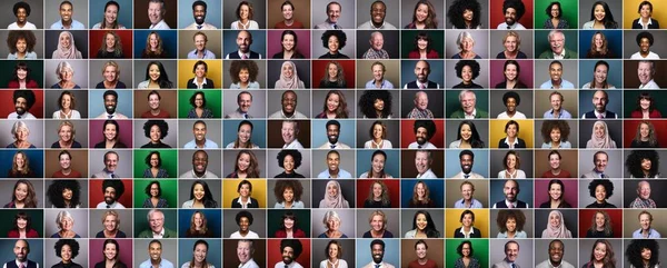 Belle persone felici di fronte a uno sfondo — Foto Stock