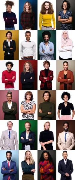 Gruppe von Menschen in einer Collage — Stockfoto