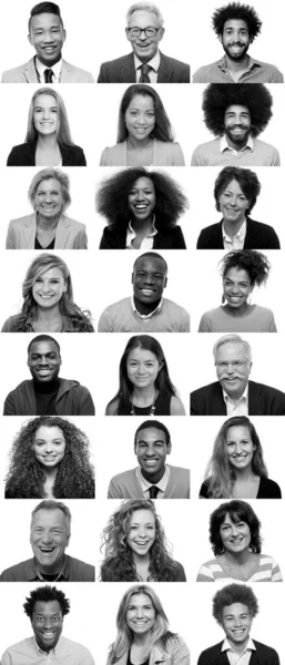 Grupo de personas hermosas en un collage — Foto de Stock