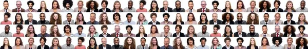 Gruppo di belle persone in un collage — Foto Stock